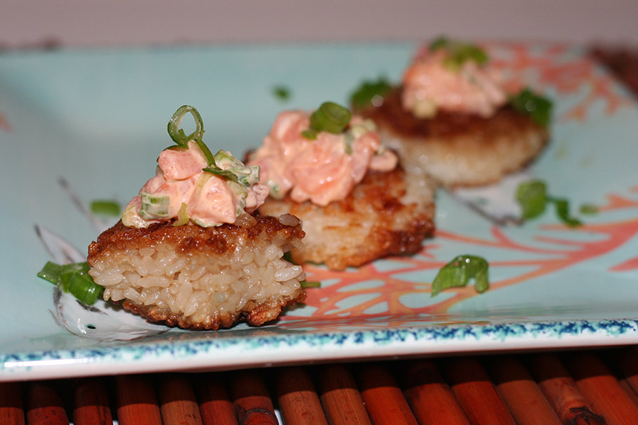Crispy Rice Cakes with Spicy Salmon | Confident Cook, Hesitant Baker