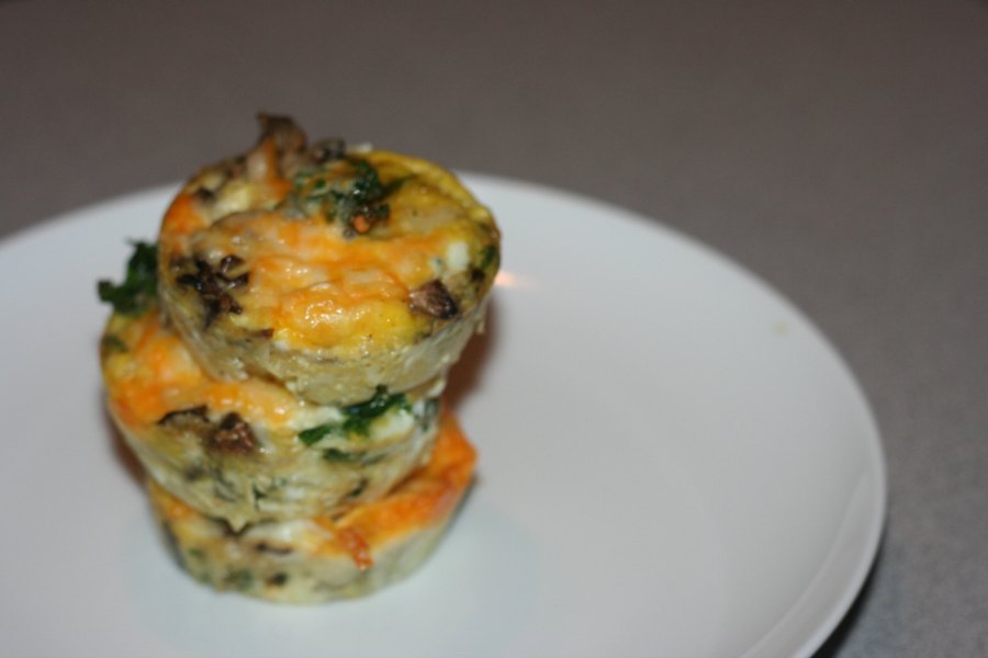 portabella and kale breakfast muffins